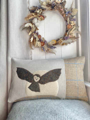 Handmade Swooping Owl Cushion