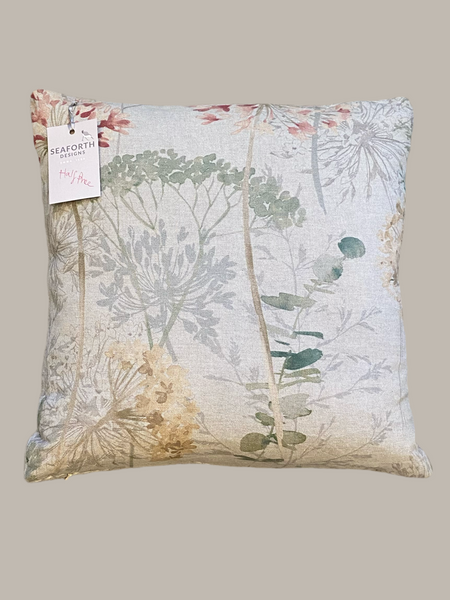 SALE Grey printed Allium flower cushion