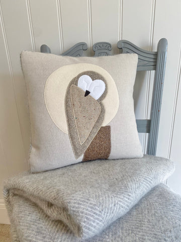 Handmade Barn Owl cushion