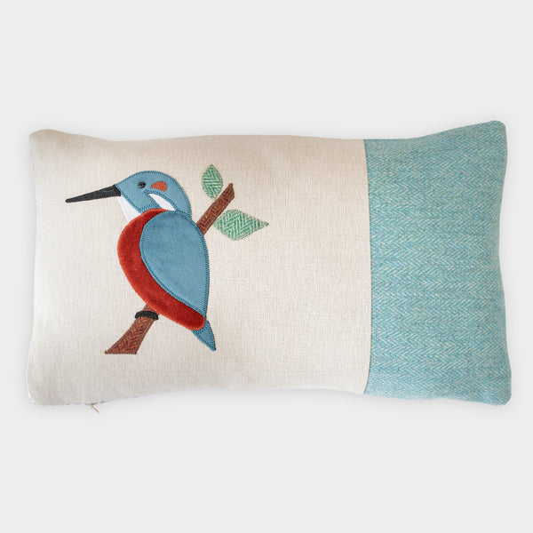 Handmade Kingfisher Cushion