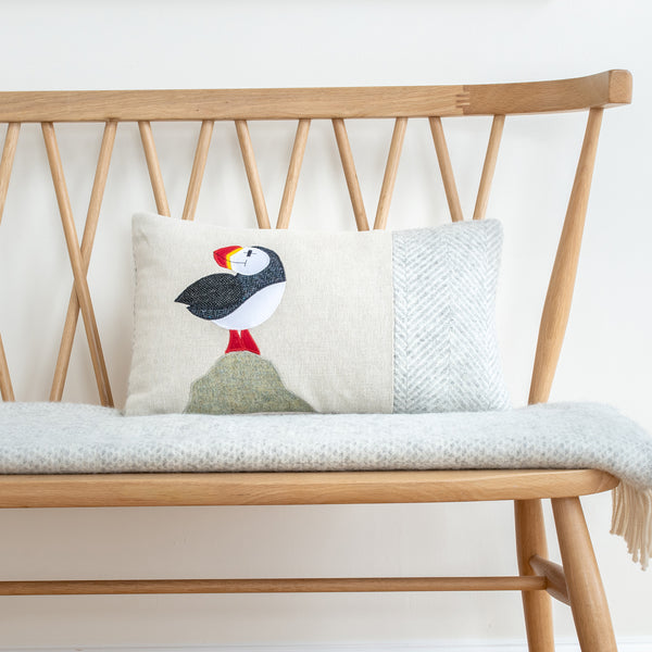 Handmade Puffin Cushion