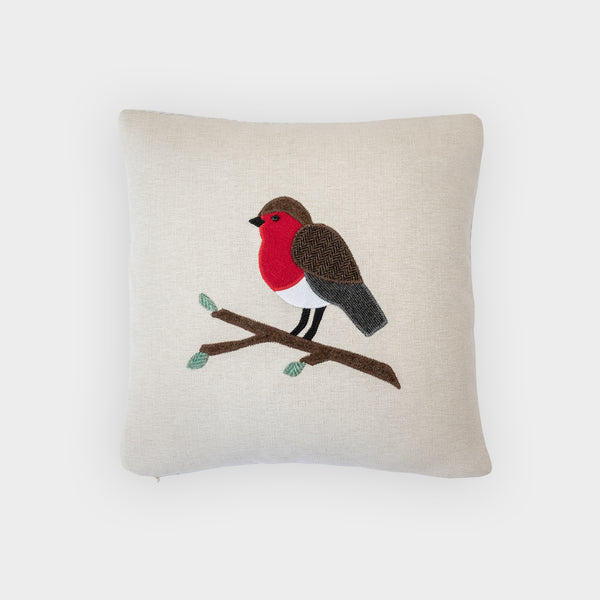 Handmade Square Robin Cushion