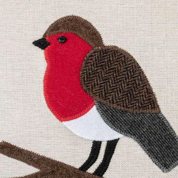 Handmade Square Robin Cushion