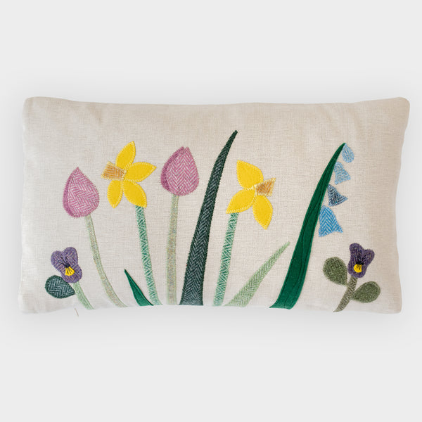 Handmade Spring Flower Cushion