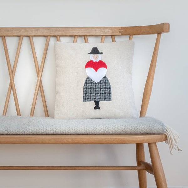 Handmade Welsh Lady Cushion