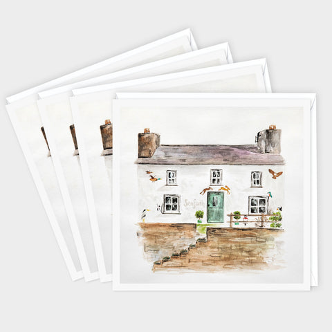 Pack of 4 Seaforth Cottage Cards